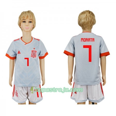 Billiga Fotbollströjor Spanien Morata 7 Barn VM 2018 Borta tröja